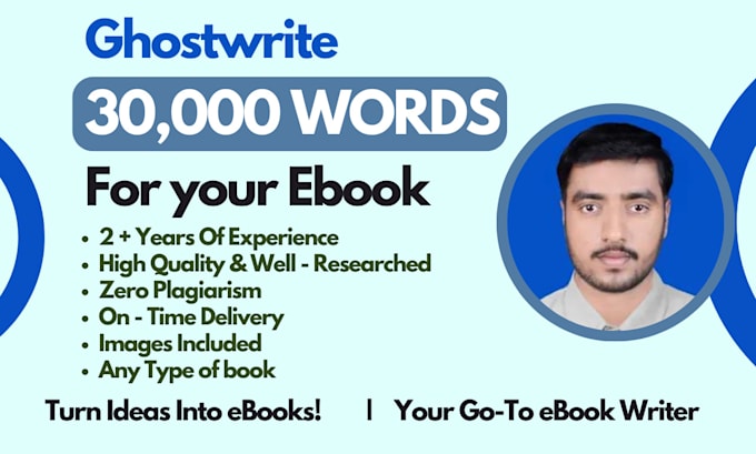 Gig Preview - Ghostwrite 30k words ebook, do non fiction ebook ghostwriting