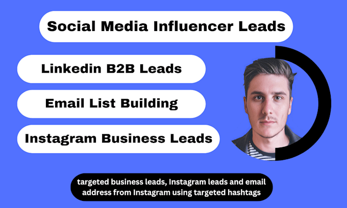 Gig Preview - Find instagram business leads with active email addresses