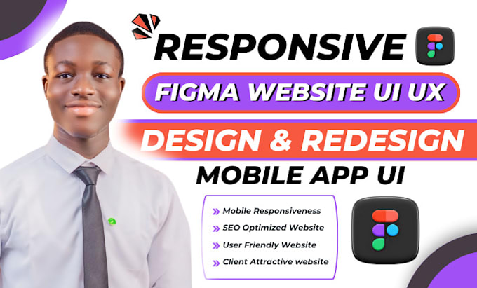 Gig Preview - Do figma ui design, figma website design, website UI UX, figma design prototype