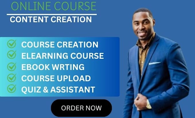 Gig Preview - Create online course content course curriculum course creation ebook ghostwriter