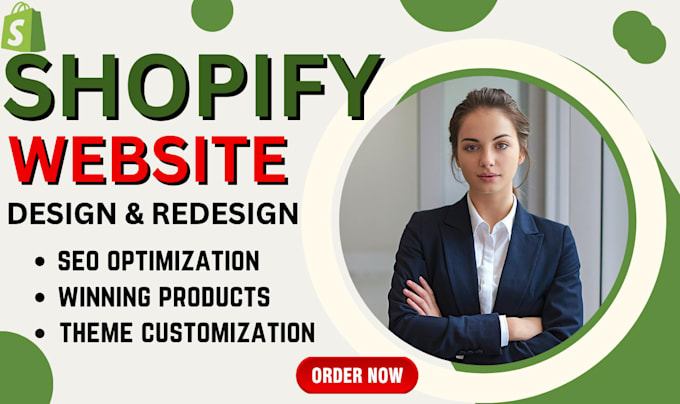 Gig Preview - Redesign shopify website design shopify website redesign shopify store design