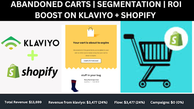 Gig Preview - Optimize shopify klaviyo abandoned cart email,segmentation,campaign,boost ROI