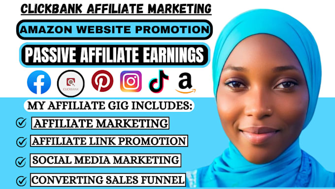 Gig Preview - Do clickbank affiliate marketing amazon affiliate website sales funnel