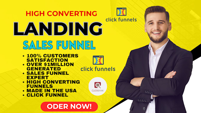 Bestseller - build sales funnel in gohiglevel, clickfunnel systeme io and landing page design