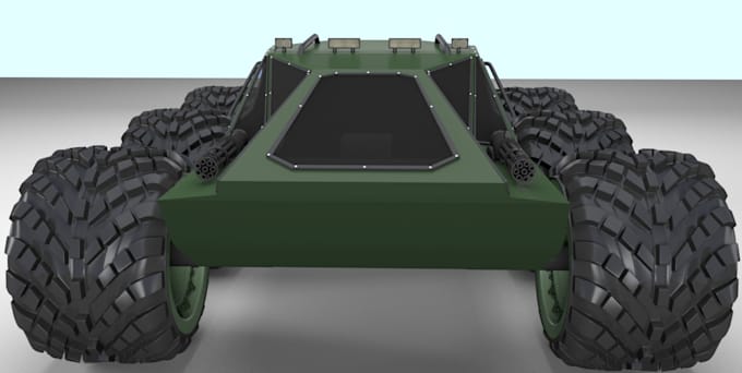 Gig Preview - Make 3d military vehicle, tanks, 3d truck car,  models for games and rendering