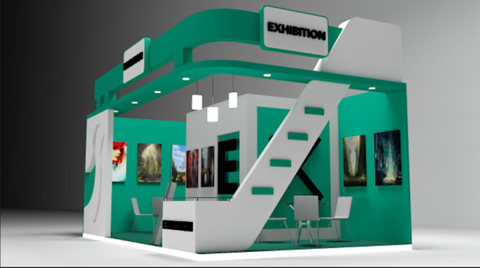 Gig Preview - Remodel 3d exhibition booth, trade booth, kiosk, stall, 3d stall design,backdrop