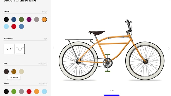 Gig Preview - Configure 2d, 3d scooter, bicycle, bike product configurator on zakeke, kickflip