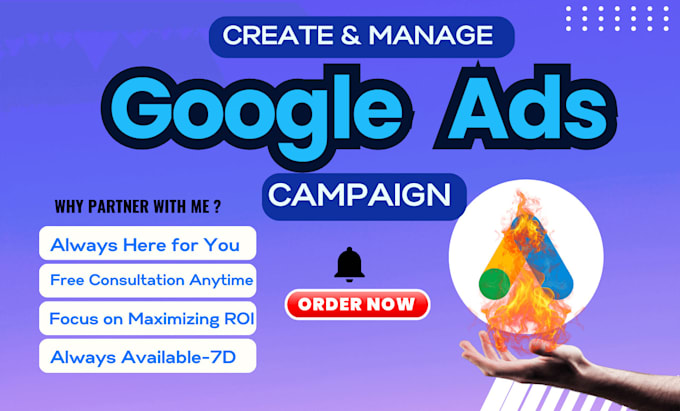 Gig Preview - Create and manage effective google ads campaigns for growth