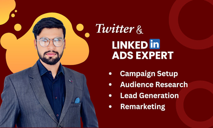 Gig Preview - Manage targeted linkedin and twitter ads marketing campaign