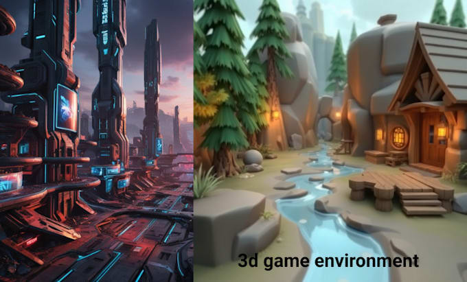 Gig Preview - 3d game environment, game background, 3d scene, level design, unreal engine game