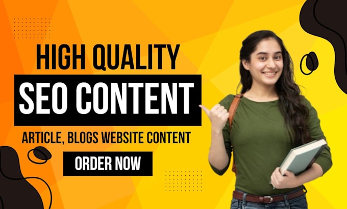 Gig Preview - Write SEO optimized content, articles and blog posts in 24hr