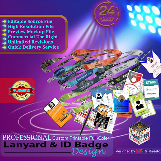 Gig Preview - Design, print and ship custom made id cards or any company, university pvc card