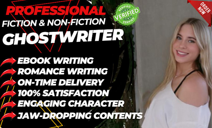 Gig Preview - Be your ebook ghost writer fiction ghost writer  romance ghost writer