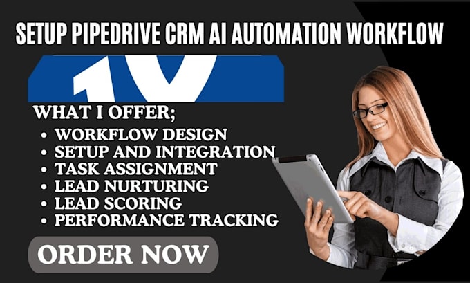 Gig Preview - Setup pipedrive CRM ai automation workflow automate pipedrive CRM as an expert