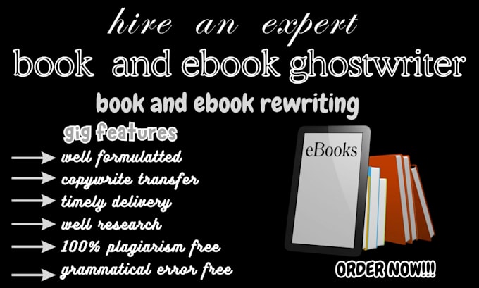 Gig Preview - Skillfully ghostwrite and rewrite 30,000 words, ebook writer, non fiction ebooks