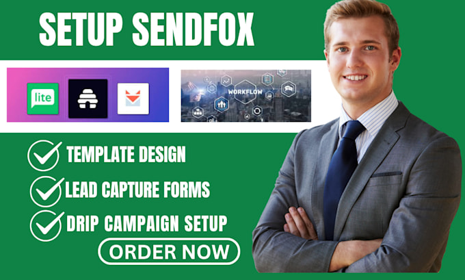 Gig Preview - Setup sendfox mailmunch cleverreach email workflow flodesk acumbamail automation