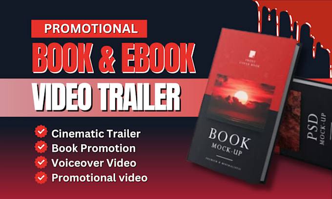 Gig Preview - Create book videos, book trailer promotional videos for ebook promotion