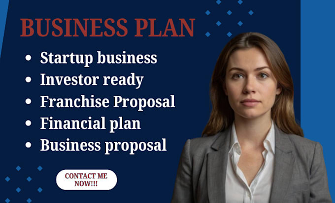 Gig Preview - Write complete business plan, franchise proposal, financial plan, for startups