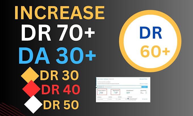 Gig Preview - Increase dr ahrefs domain rating dr 60 plus