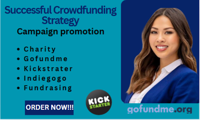 Gig Preview - Do crowdfunding campaign strategy creation promotion for charity fundraising