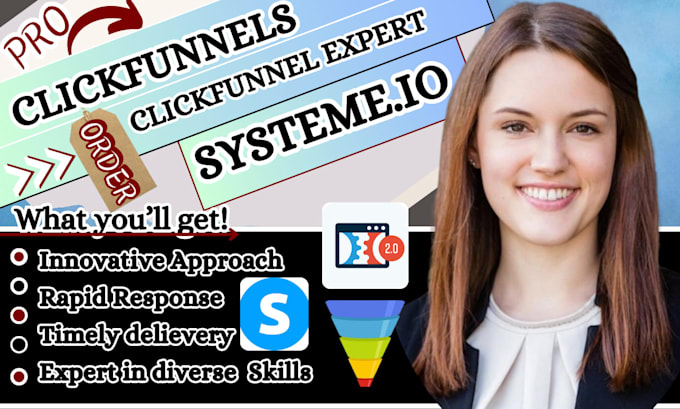 Gig Preview - Set up click funnel online sales, system io, clickfunnels expert