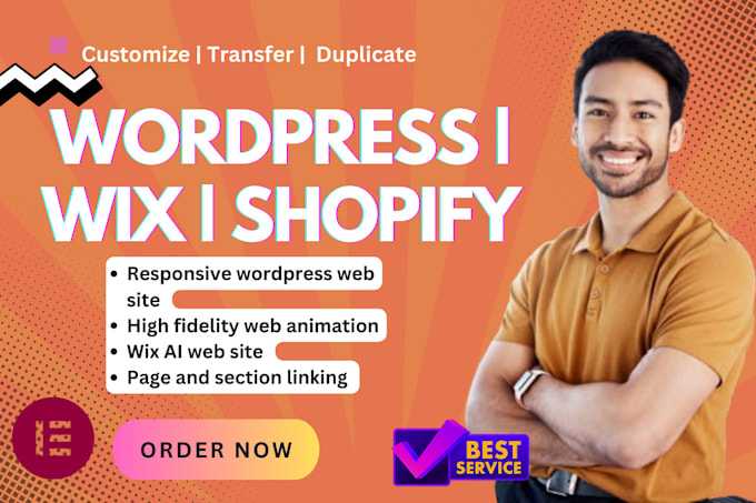 Gig Preview - Fix, clone, redesign, migrate duplicate website to wix, shopify, odoo, wordpress