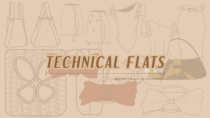 Bestseller - make technical flats and a tech pack for bags or accessories