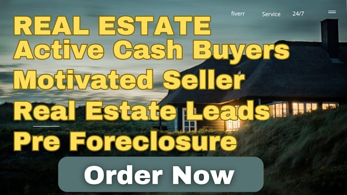 Gig Preview - Provide motivated seller cash buyers real estate leads with skip tracing