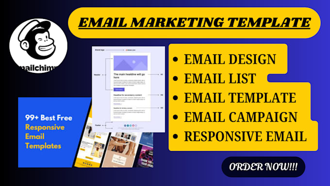 Gig Preview - Create a responsive email marketing design, email template, email copy