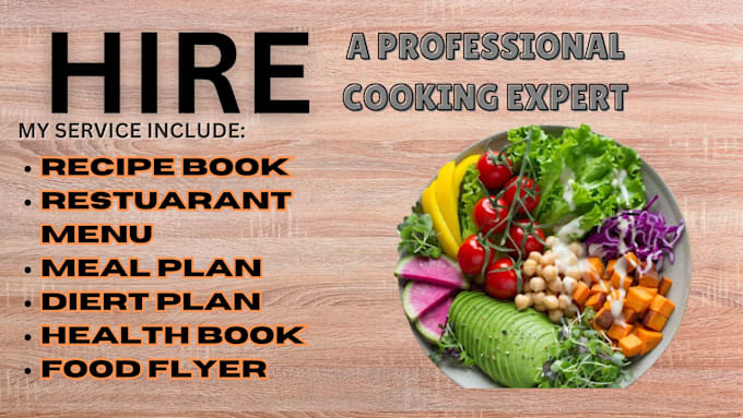 Gig Preview - Write, design quality recipe book cookbook meal plan cover design health book