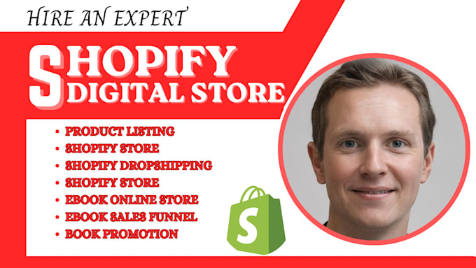 Gig Preview - Rebrand shopify digital product website, ebook online store, product listing,