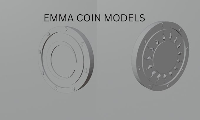 Gig Preview - Sculpt 3d coin bas relief 3d engraving coin cnc coin crypto meme coin medallion