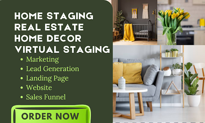 Gig Preview - Design virtual website website real estate leads interior design website funnel