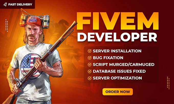 Bestseller - be your fivem developer guns,chain,fivem trailer,logo,scripts,eup,mlos,emote,car