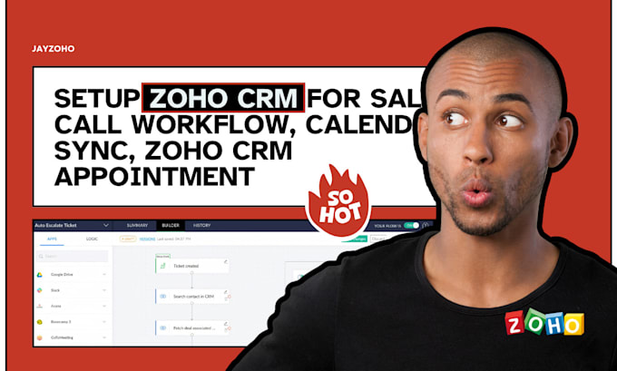 Gig Preview - Setup zoho CRM for sales, call workflow, calendar sync, zoho CRM appointment