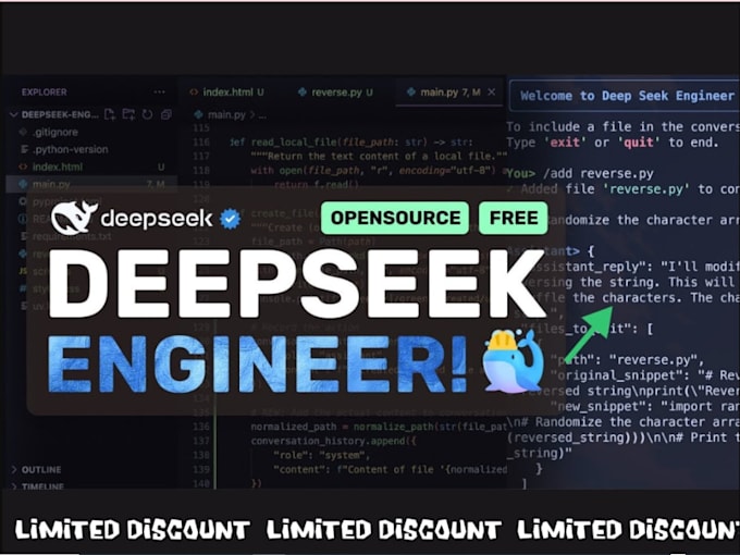 Bestseller - build ai powered deepseek bots, web apps, automations, integrate deepseek llama