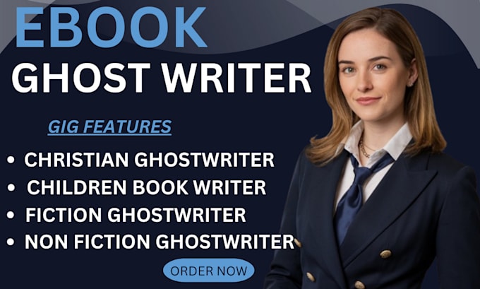 Gig Preview - Write non fiction ebook christian ghostwriting fiction children book ghostwriter