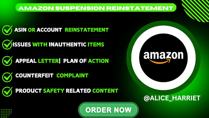 Gig Preview - Write a customized amazon appeal letter plan of action account reinstatement