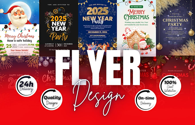 Gig Preview - Do christmas flyer design camp flyer fundraising flyer new year flyer design