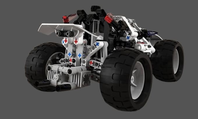 Gig Preview - Do 3d lego design digitally lego technic 3d lego model with manual instruction