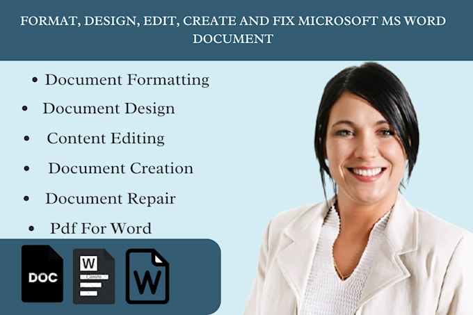 Gig Preview - Format, design, edit, create and fix microsoft ms word document