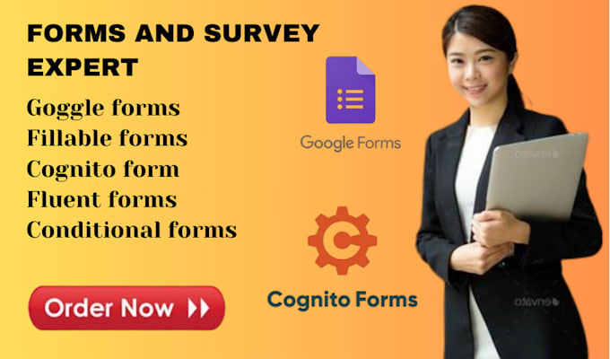 Gig Preview - Create fillable google forms cognito forms conditional fluent form