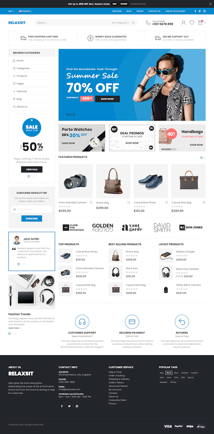 Bestseller - build a responsive shopify store with custom features