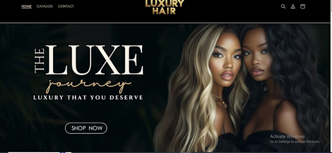 Gig Preview - Design a hair extension website ,beauty website hair shopify store