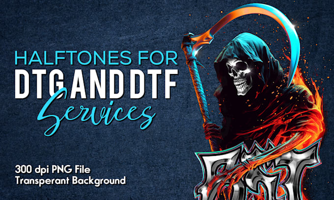 Gig Preview - Create dtf and dtg print file with halftones within 5 hours