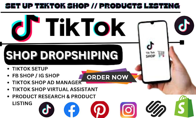 Gig Preview - Do tiktok shop setup usa tik tok shop tiktok shop dropshipping for non usa