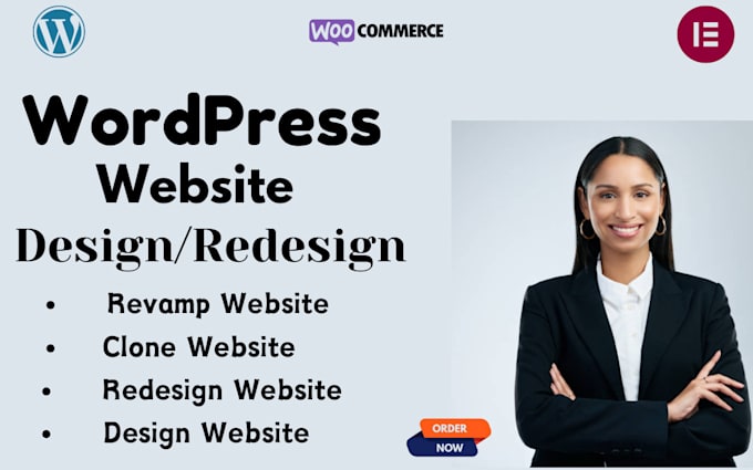 Gig Preview - Revamp wordpress website, design redesign, clone, wordpress website development