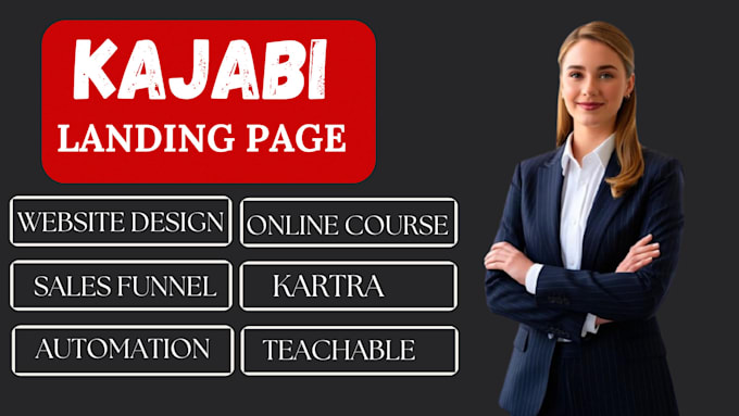 Gig Preview - Do kajabi website design kajabi landing page online course