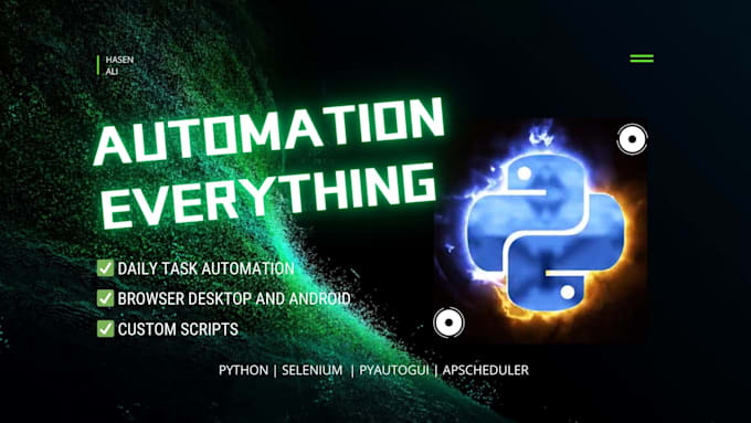 Gig Preview - Create custom python bots, ai automation, and automation script