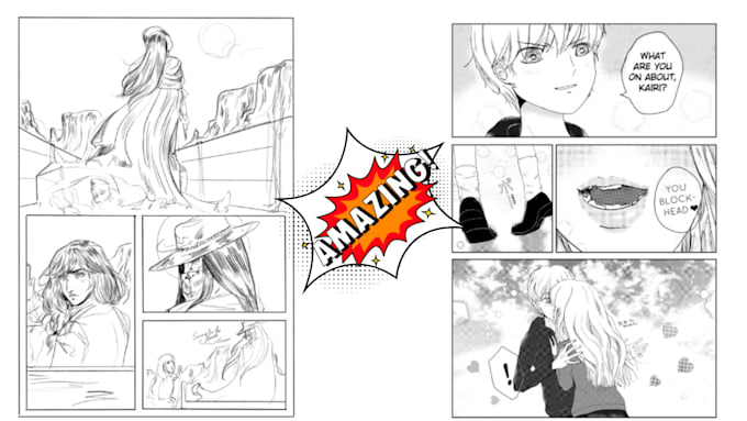 Gig Preview - Create comic book illustration comic book page draw manga art manga page